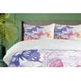 thumbnail image 4 of Ambesonne Watercolor Duvet Cover Set, Fantasy Butterflies, 2-Calking, Violet Blue Orange Pink, 4 of 6