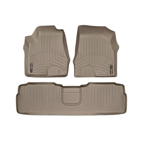 WeatherTech Custom Fit FloorLiners compatible with 2006-2007 Toyota Highlander - 1st & 2nd Row, Tan