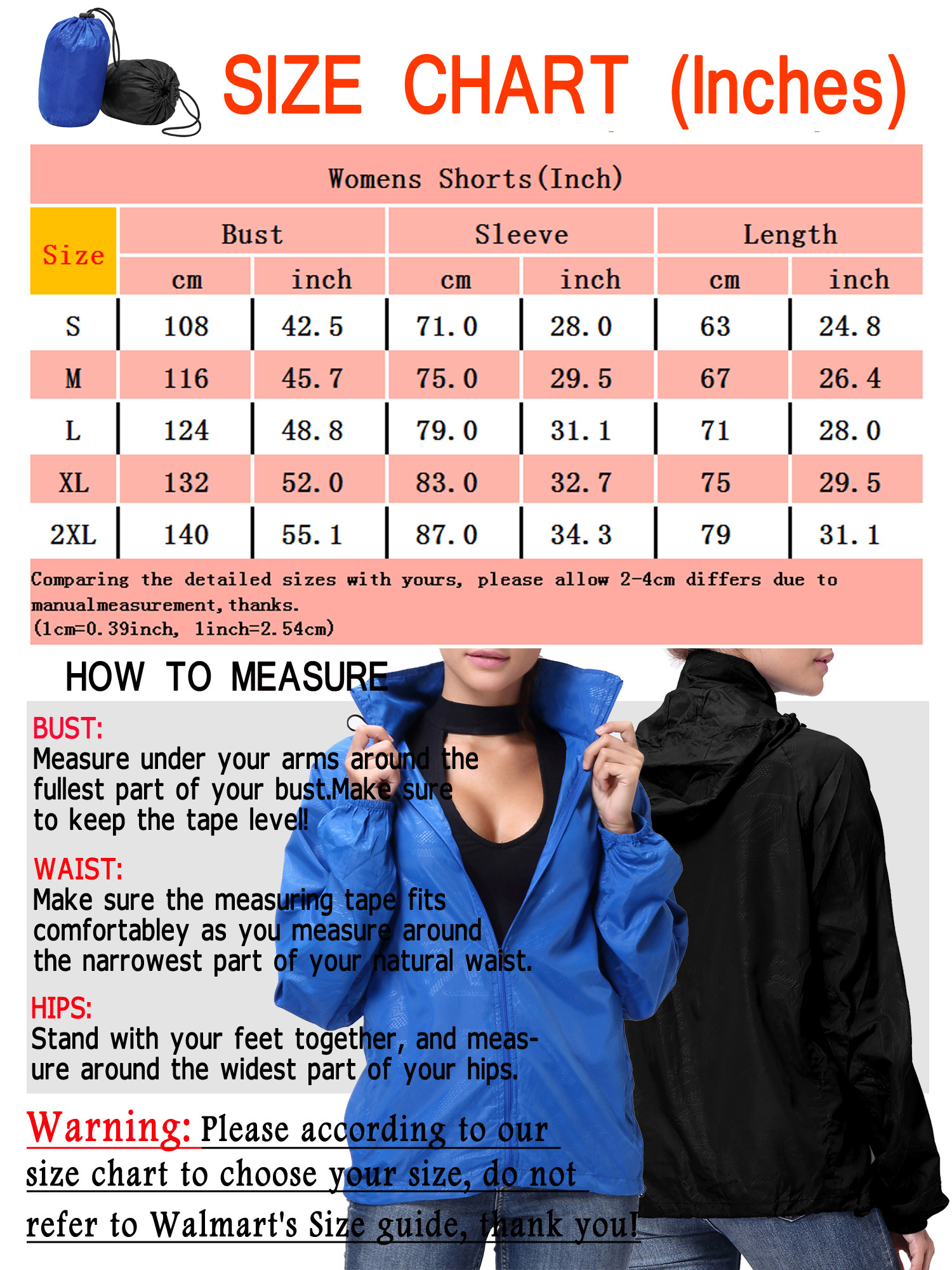 Fashion Womens/Mens Outdoor Lightweight windbreaker Jackets Waterproof Rain Coat Outwear Zip-Up Long Sleeve Hoodie Sport Windbreaker - image 2 of 9