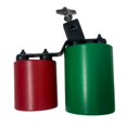 thumbnail image 1 of Accesorios para tambores con cencerro bicolor Accesorios para acompañamiento banda Cencerro Tonos altos y medios para práctica Reuniones familiares Verde Rojo, 1 of 8