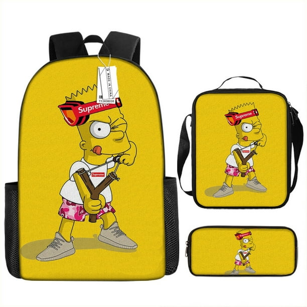 Set de mochilas Simpsons Barts Simpsons Cartoon Kids School