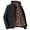 Black, variant on fartey Mens Winter Sherpa Liner Coats Baggy Fit Stand Collar Thickened Thermal Coat Outwear With Zipper Pockets Long Sleeve Insulated Windproof Hooded Parka Jackets, M-5XL