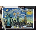 thumbnail image 3 of New York City, New York, Statue of Liberty, Starry Night City Series (12x18 Wall Art Poster, Room Decor), 3 of 3