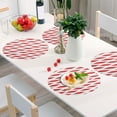 thumbnail image 6 of Ryvnso Christmas Red Pattern Round Plate Mats Dining Table Placemat Set of 4 for Holiday Decoration, 6 of 7