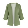 thumbnail image 5 of Women's Short Sleeve Open Front Cardigans Casual Fall Cardigan Blouses S-2XL, 5 of 6