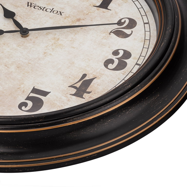 Westclox 23-Inch Oversized Round Analog Wall Clock, Brown photo 4