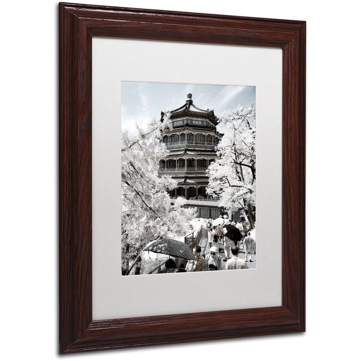 Trademark Fine Art "White Temple" Canvas Art by Philippe Hugonnard, White Matte, Wood Frame
