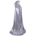 thumbnail image 4 of Lilgiuy Children's Solid Color Hooded Cloak Mid Size Children's Holiday Style Medieval Long Cloak(Silver8-18 Years), 4 of 4