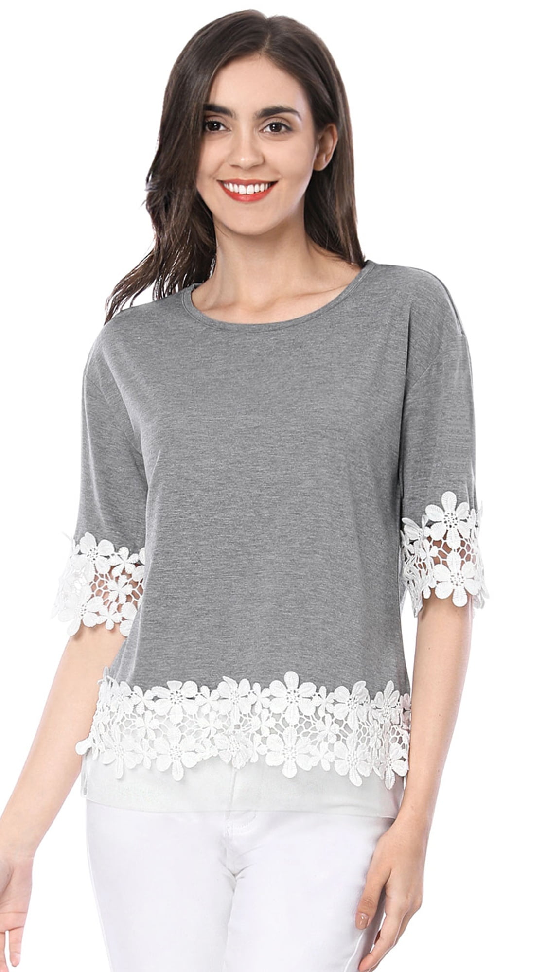 lace trim shirt