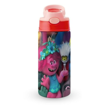 

Characters Trolls World Tour Kid s Insulated Water Bottle With Straw Vacuum Stainless Steel Cup Leak-Proof Toddler Thermoses Children Water Cup