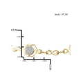 thumbnail image 4 of White Diamond Accent 14kt Gold over Silver Fashion Bracelet, 7.3, 4 of 4