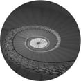 thumbnail image 1 of Ahgly Company Machine Washable Indoor Round Transitional Charcoal Black Area Rugs, 6' Round, 1 of 7