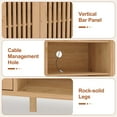 thumbnail image 3 of Farmhouse TV Stand for TVs Up to 70 in, Entertainment Center with Bookshelves, Media Center with Storage Cabinet & Adjustable Shelves for Living Room Bedroom Home Theater, 3 of 8