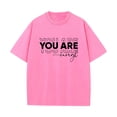thumbnail image 6 of adaychics You Are Enough Tshirt Women Crew Neck Summer Short Sleeve Tees Casual Loose Fit Cotton Tops for Party Daily, 6 of 7
