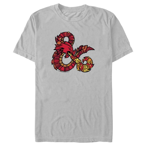 Men's Dungeons & Dragons: Honor Among Thieves Mosaic Logo  Graphic Tee Silver 3X Large