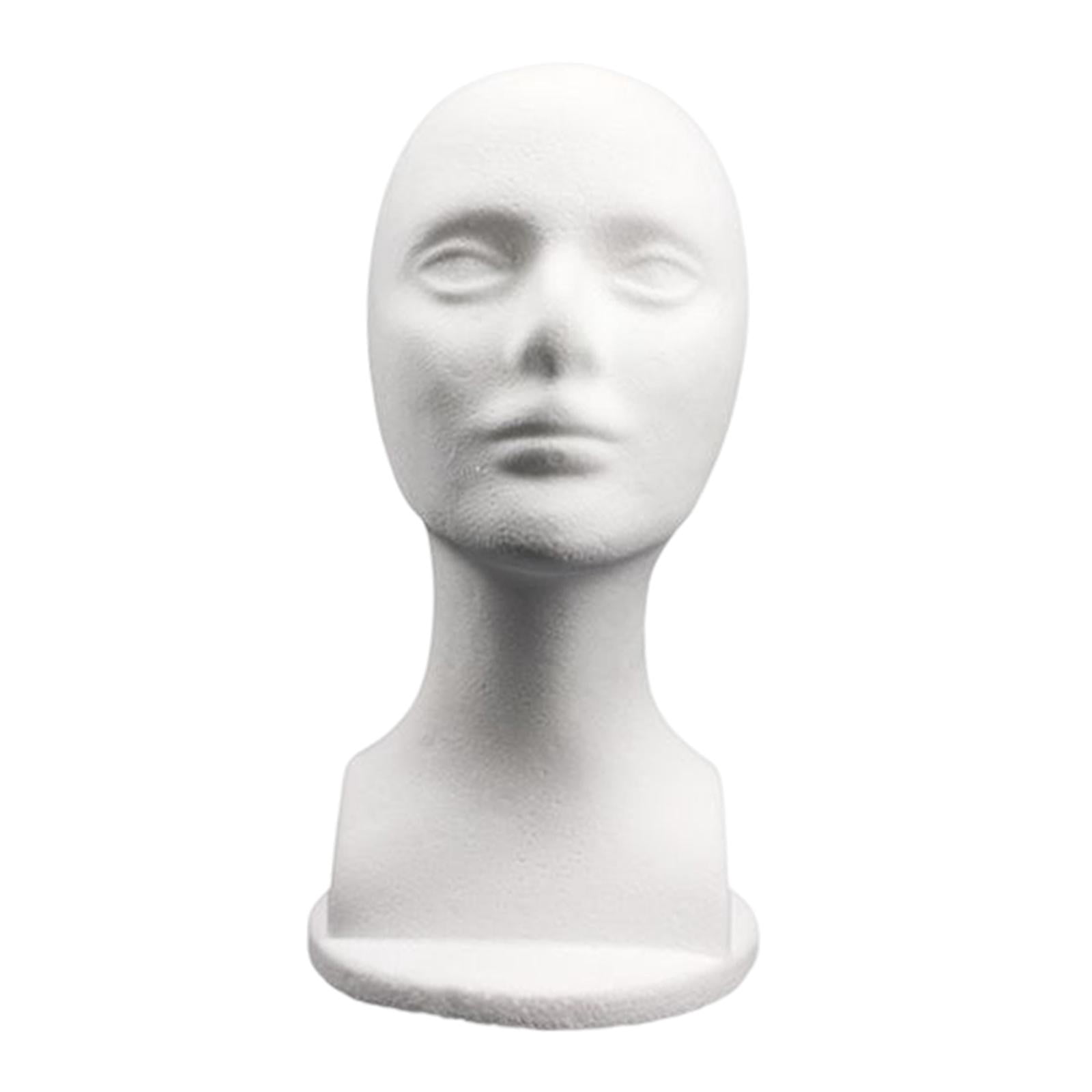 2 Piece Portable Mannequin Head Model Display Hat Stand for Home Salon Travel