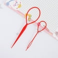 thumbnail image 1 of 1 Pair Hair Tail Tools, Hair Braid Accessories Ponytail Maker,French Braid Tool Loop for Hair Styling, 2pcs, 1 Color, 1 of 5