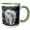 Green/White, variant on 3drose, Canada, Nunavut, Polar Bear Standing by Iceberg, 11oz Mug