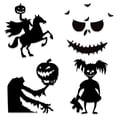 thumbnail image 4 of Pegatina de puerta de calabaza de mano de esqueleto negro, decoración de fiesta de fantasma, pegatina de pared de boca de cicatriz, feliz Halloween, 4 of 4