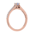 thumbnail image 2 of 0.40 Carat Prong Set Solitaire Diamond Engagement Ring Band in 14K Rose Gold (Ring Size 4), 2 of 5