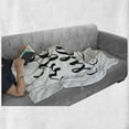 thumbnail image 6 of Make Waves Soft Flannel Fleece Blanket, Positive Nautical Themed Words Lettering Image in Cursive Style Print, Cozy Plush for Indoor and Outdoor Use, 50" x 60", Charcoal Grey White, by Ambesonne, 6 of 6