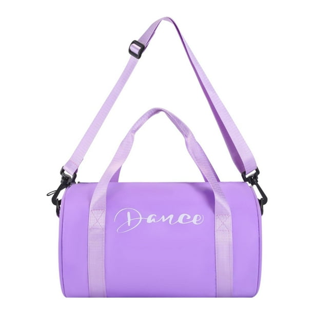 Bolsa de baile para niñas, bonita bolsa de lona para bailar, ideal para pasar el fin de semana de gimnasia. Púrpura