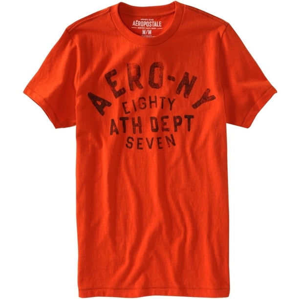 Aeropostale Aero-ny Camiseta gráfica para hombre, naranja, extragrande