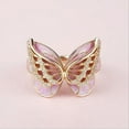 thumbnail image 5 of CILENON Women'S Butterfly Ring Engagement Rings Statement Rings For All Women Holiday Gifts (Pink,6), 5 of 6