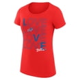 thumbnail image 2 of Women's G-III 4Her by Carl Banks Red Buffalo Bills Super-Slim Fit Lightweight Love Graphic T-Shirt, 2 of 5
