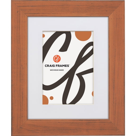 Craig Frames Jasper, 28x40 inch Country Bourbon Orange Picture Frame Matted for a 24x36 Photo