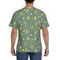 thumbnail image 3 of Vsdgher Cute Yoga Frogs Print Men's Dry Fit Mesh Athletic Shirts Moisture Wicking Tennis T-Shirt Tops, 3 of 9
