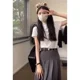 thumbnail image 5 of Greysuit2024 Nuevo estilo de cintura alta adelgazante versión coreana falda pequeña de longitud larga Pl plisada temporada primavera verano, 5 of 5
