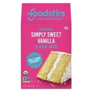 Foodstirs Junk-Free Bakery, Organic Simply Sweet Vanilla Cake Mix, 25% Less Sugar, Dairy Free 18 oz