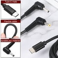 thumbnail image 3 of 4.9FT USB C to DC PD Power Fast Charging Cable, 4mmx1.7mm 65W/20V DC Power Cable, Type C Input 3.25A Adapter Jack Converter for Router, Camera, TV Box, Desk Lamp(Black), 3 of 6