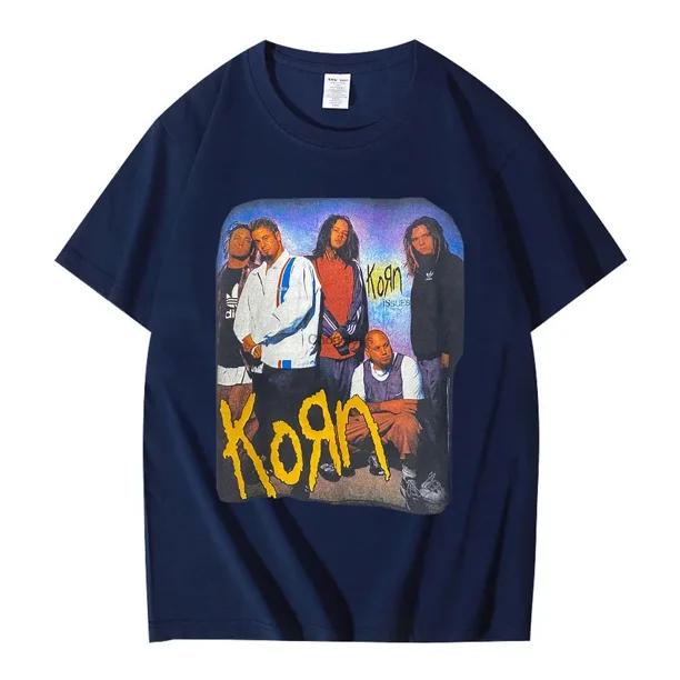 Camiseta de banda de rock estadounidense de los 90, estilo gótico metalero, vintage, de manga corta y gran tamaño, para hombre y mujer, ropa de calle.