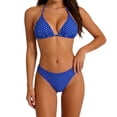 thumbnail image 3 of Halter Bikini Sets for Women 2-Piece Open Back Bathing Suit,Push Up Bra and Seamless Stretch Swimwear Bottom, 3 of 8
