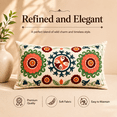 thumbnail image 3 of Expobazaar Lumbar Pillow | Suzani Embroidered Multicolor Pillow | 26X14", 3 of 8