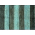 thumbnail image 1 of Ahgly Company Indoor Rectangle Abstract Light Blue Modern Area Rugs, 2' x 5', 1 of 4