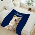 thumbnail image 6 of Custom Pet Blanket With Photo and Name, Dog Blanket, Personalized Pet Photo Throw Blanket, Custom Dog Pet Gift, 30"x40", 6 of 6