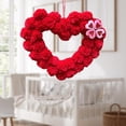 thumbnail image 1 of Corona en forma de corazón, corona para el Día de San Valentín, decoración colgante, corona para puerta delantera, guirnalda Artificial para boda y, 1 of 8