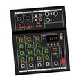 thumbnail image 4 of Audio Mixer 4 Channel 48V Power Professional for Recording Beginners Karaoke black, 4 of 8
