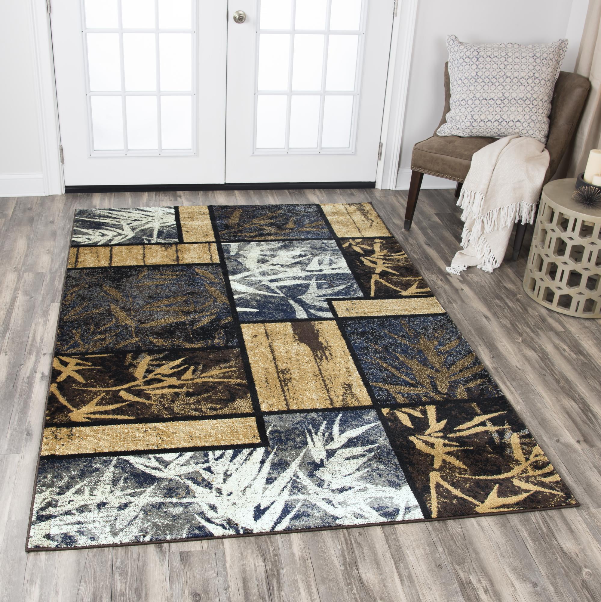 Rizzy Home XE7043 Gold 8' x 10' PowerLoomed Area Rug