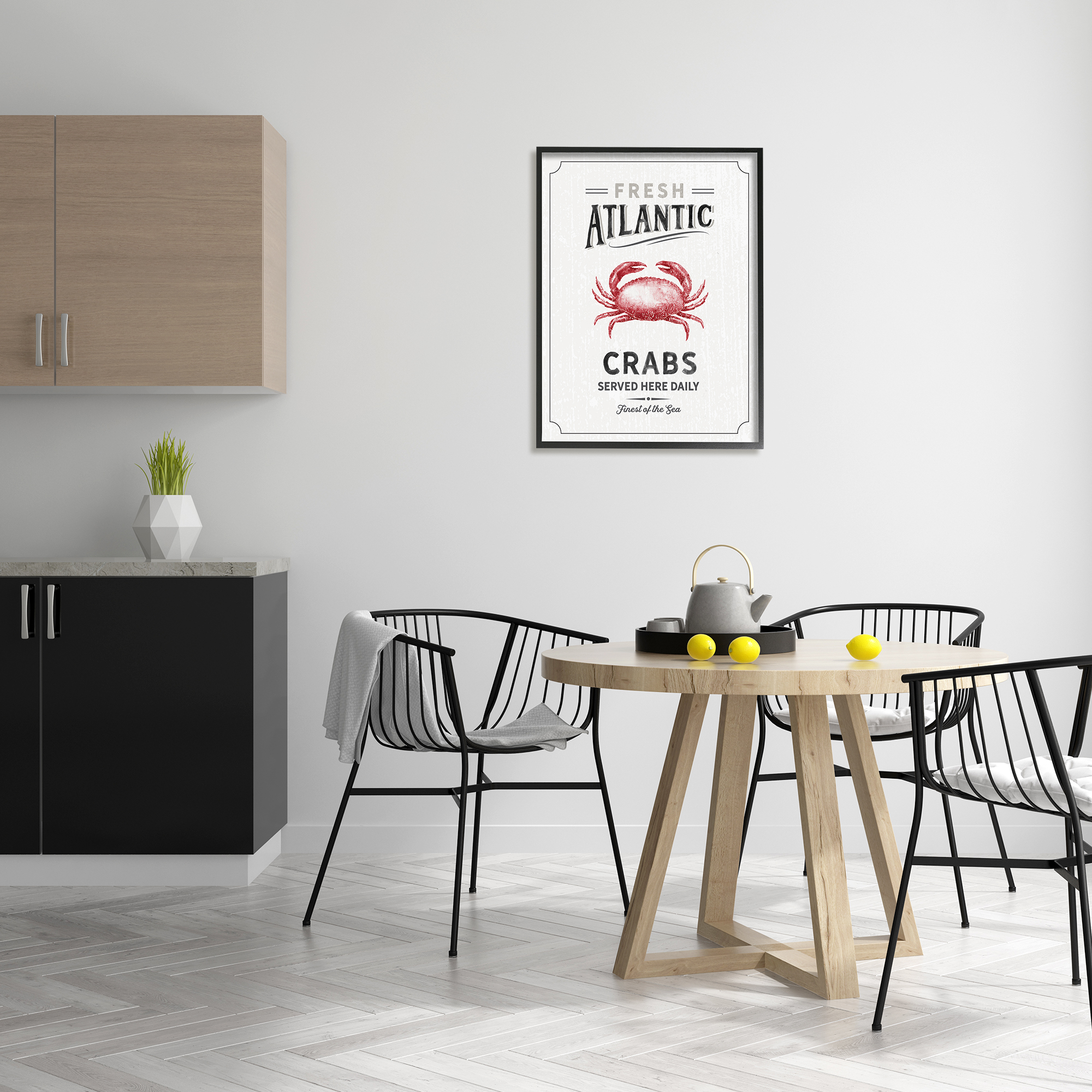 Stupell Industries Fresh Atlantic Crabs Vintage Nautical Food Advertisement , 24 x 30, Design by Nina Pierce