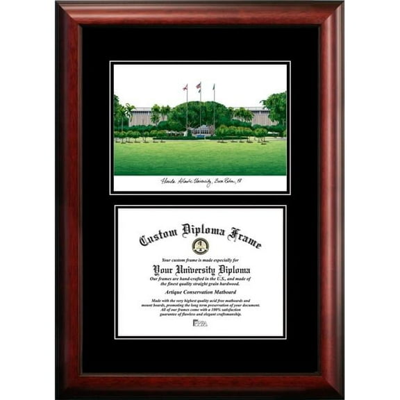 Campus Images FL986D-1185 8.5 x 11 in. Florida Atlantic University Diplomate Diploma Satin Mahogany Frame