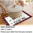 thumbnail image 4 of Christmas Plaid Placemats Set of 4 Farmhouse Dining Table Mats Washable Christmas Tree Place Mat Cotton Blended Xmas Placemats for Winter Holiday Party Holiday Table Decoration(12x18 Inch), 4 of 6