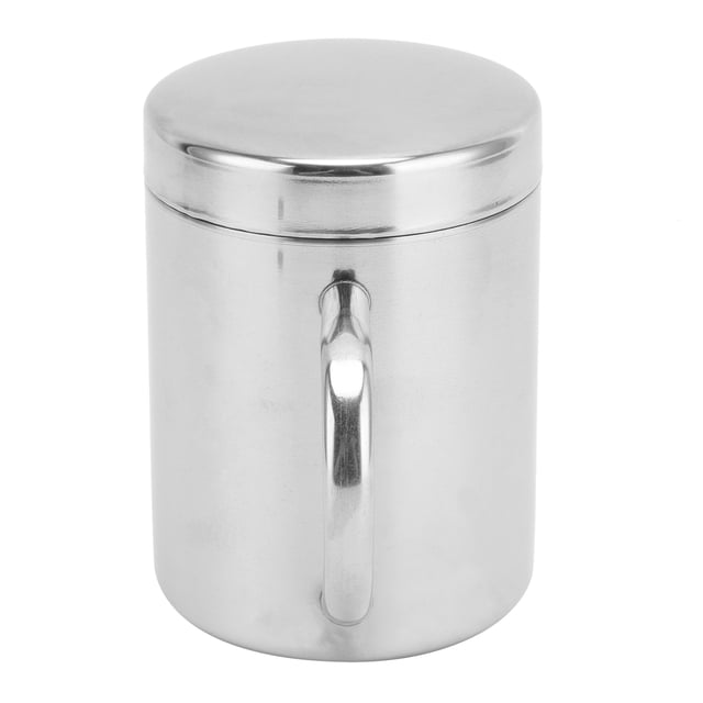 Tasse en Acier Inoxydable à Double Paroi Poignée de Couvercle de Tasse Portable Légère pour le Camping à Domicile
