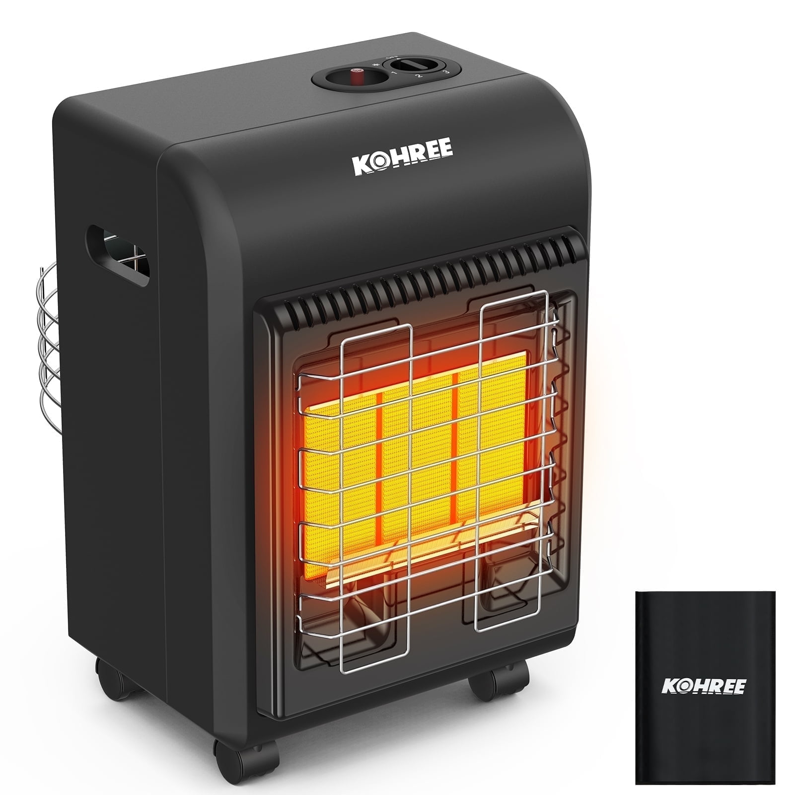 Kohree Portable Propane Heater, Indoor 18,000 BTU Cabinet Space Heater with 3 Heat Settings for Garage, Camping, RV, Outdoor