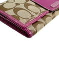 thumbnail image 5 of Pre-Owned Coach Signature Canvas Long Wallet 43412 Brown and Purple (Good), 5 of 16