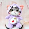 thumbnail image 4 of Animal de peluche de gato de 30 cm, cojín de almohadas rellenas, juguetes de peluche suaves, juguete de peluche de gato suave y tierno , púrpura Hugo Peluches, 4 of 8