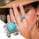 thumbnail image 2 of Anillo abierto para decorar los dedos, uso diario, para niñas, anillo vintage, anillo abierto, para mujer y hombre, anillo para pareja, tamaño ajustable, estilo plateado y blanco, 2 of 8
